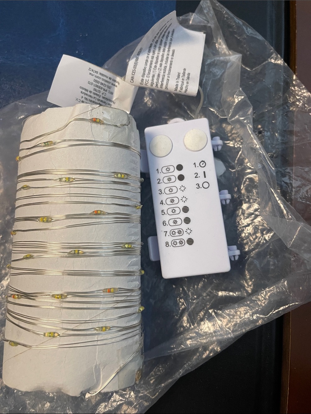 New portable LED Fairy String Lights - Warm White with remote timer.